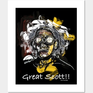 Great Scott Back To the Future Abstract Line Art of Doc Posters and Art